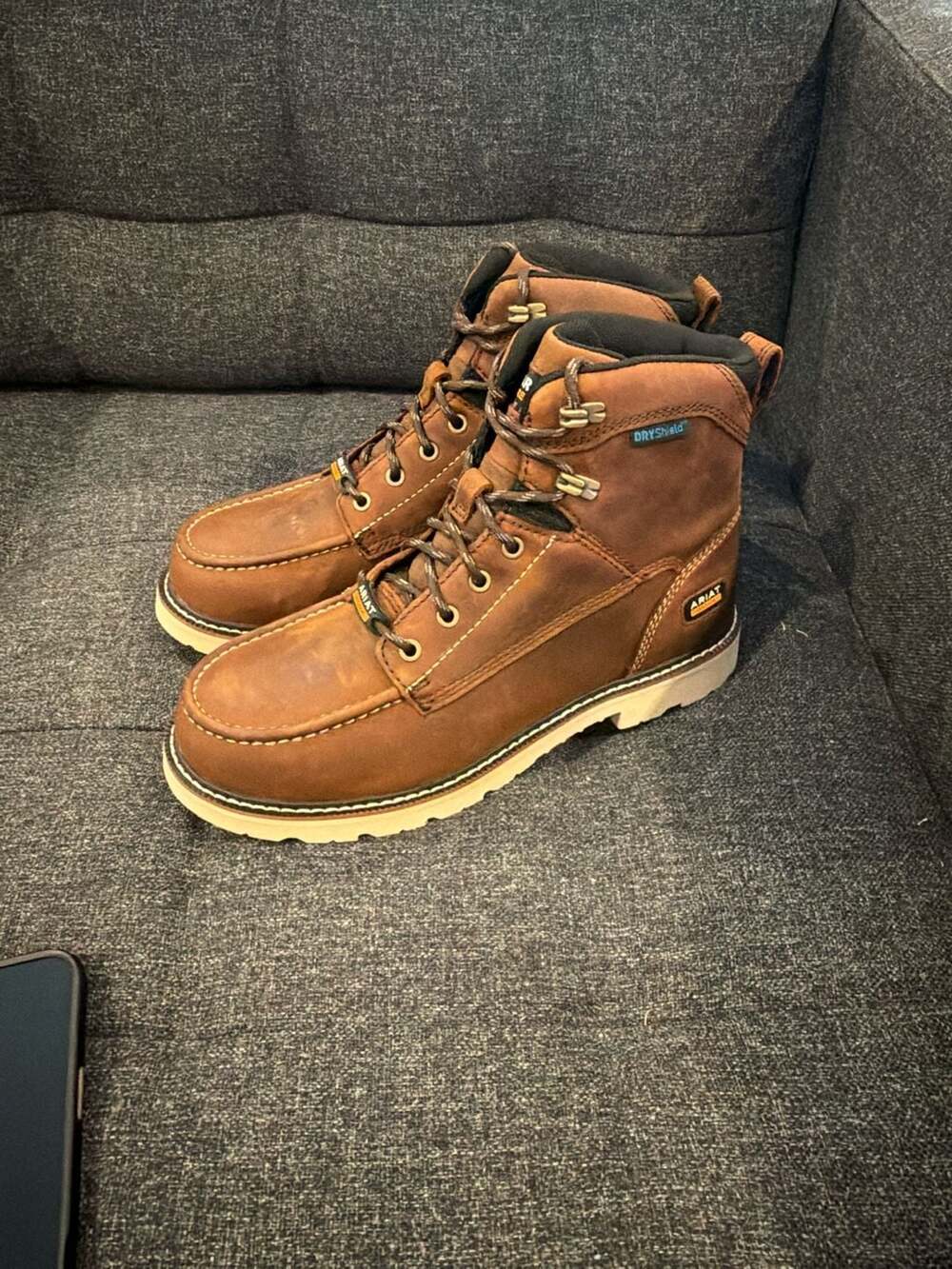 Ariat Women's Rebar Lift H2O Distressed Brown Waterproof Work Boot- 11W or 9.5M